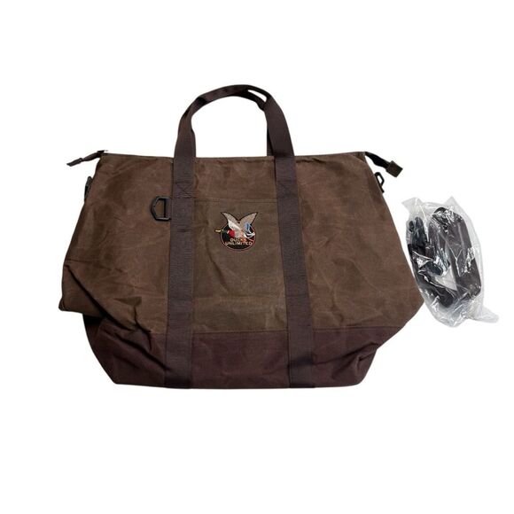 Ducks Unlimited Brown Canvas Soft Sided Zip Cooler Camping Fishing Hunting NWOT - Picture 1 of 9